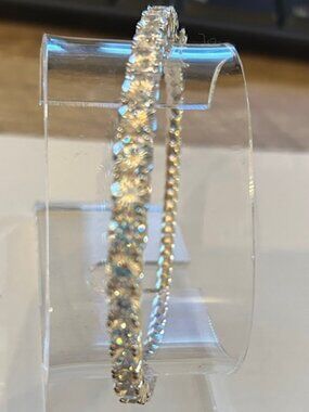 925 Sterling Silver CZ Tennis Bracelet Oval Shape | 8” Wrist | Cubic Zirconia Sp